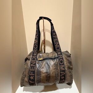 Fendi Roma Brown and Black 1923 duffle Bag- please read for description